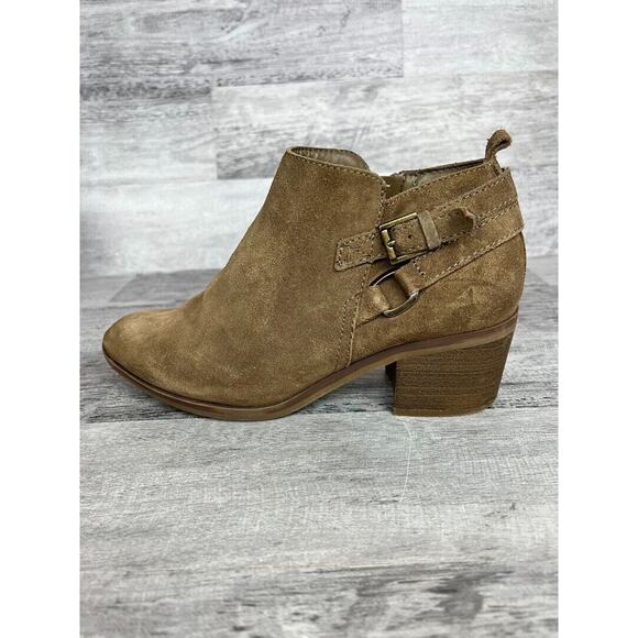 Sonoma Womens Sonya Brown Suede Ankle Boots Size 6.5 With Block Heel - Picture 5 of 8